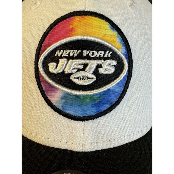 New York Jets New Era White/Black 2022 NFL Crucial Catch 39THIRTY Flex Hat M/L - Picture 13 of 13